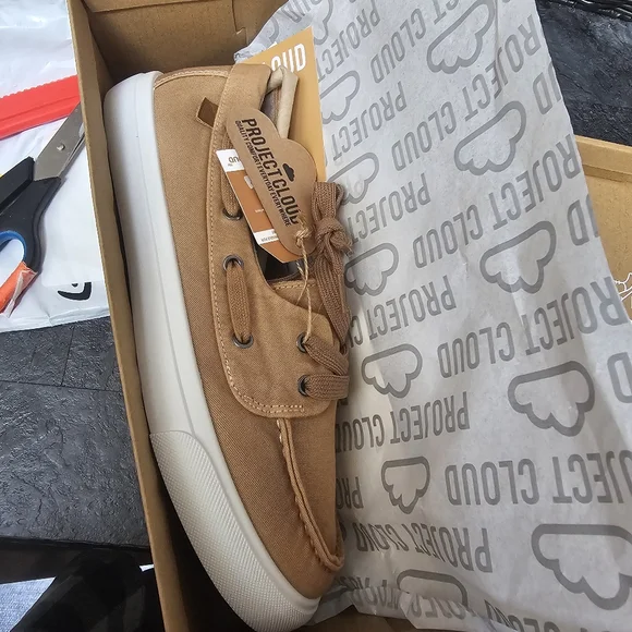 NIB Project Cloud Boat Deck Shoes Sneakers Loafers Size 9 Topsiders Canvas - Picture 12 of 13